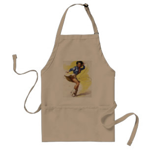 Vintage Western Cowgirl Pin UP Girl Standard Apron