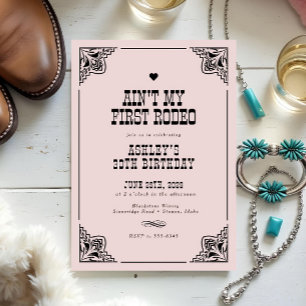 Vintage Western Cowgirl Rodeo 30th Birthday Party Invitation