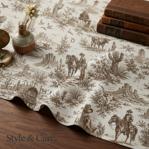 Vintage Western Desert Toile Seamless Pattern Fabric