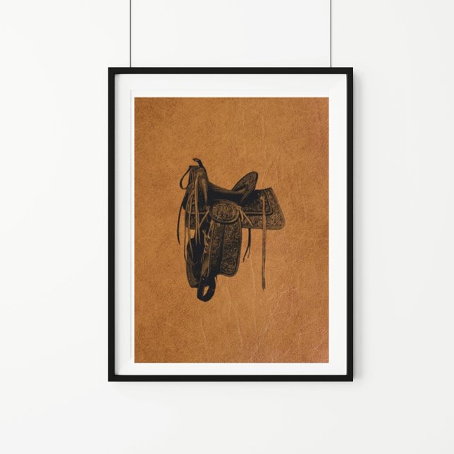 Vintage Western Horse Saddle  Poster (Creator Uploaded)