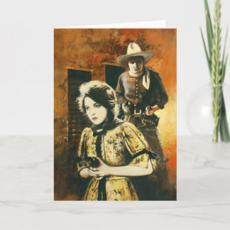 Vintage Western Movie Greetings Card