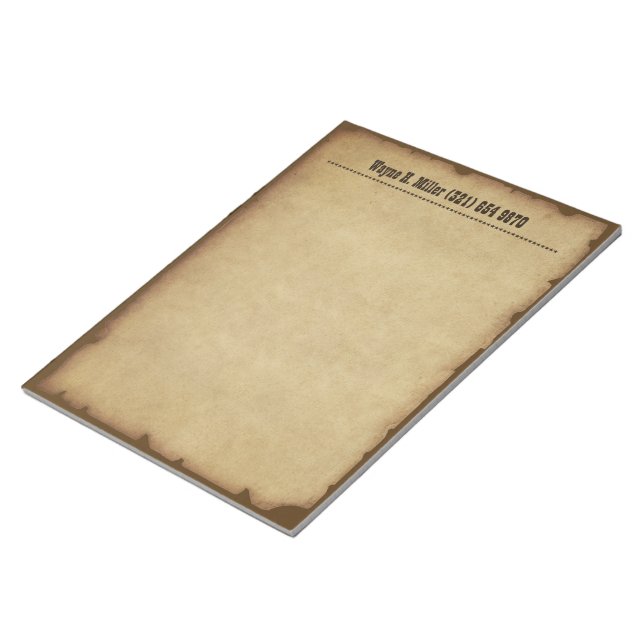 Vintage Western Notepad (Angled)