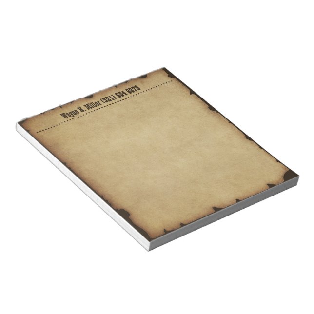 Vintage Western Notepad (Angled)