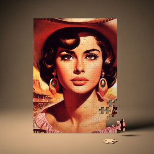 Vintage Western Pin-up Jigsaw Puzzle