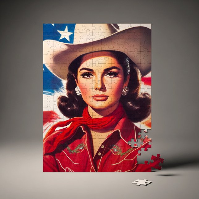 Vintage Western Pin-up Jigsaw Puzzle (Creator Uploaded)