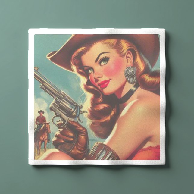 Vintage Western Pin-up Napkin (Creator Uploaded)