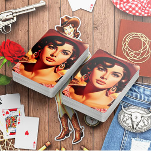 Vintage Western Pin-up Playing Cards