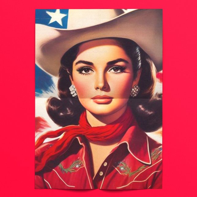 Vintage Western Pin-up Tissue Paper (Creator Uploaded)