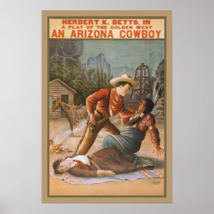 Vintage Western Play Poster