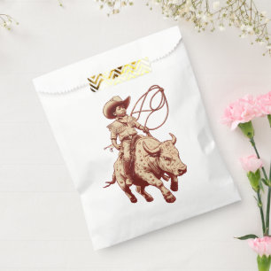 Vintage Western Ride Proud Little Cowboy Favour Bag