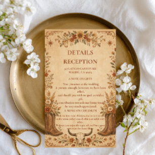 Vintage Western Rustic Enclosure Card
