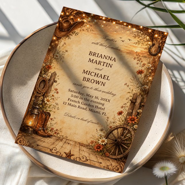 Vintage Western Rustic Invitation (Creator Uploaded)
