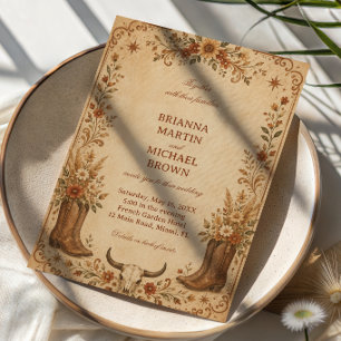 Vintage Western Rustic Invitation