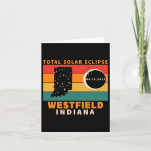 Vintage Westfield Indiana Total Solar Eclipse 2024 Card