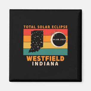 Vintage Westfield Indiana Total Solar Eclipse 2024 Magnet