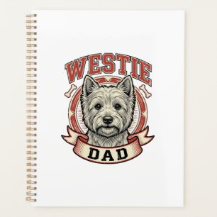Vintage Westie Dad Dog Lover Shirt Design_1 Planner
