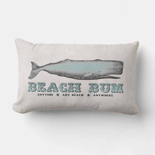 Vintage Whale Beach Bum Pillows (Front)
