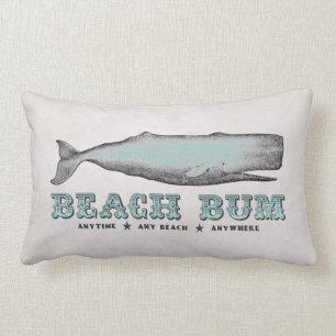 Vintage Whale Beach Bum Pillows