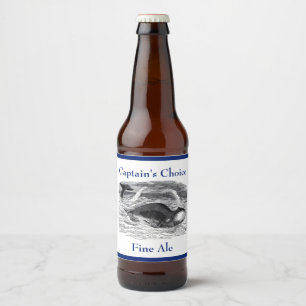 Vintage Whale Beer Bottle Label
