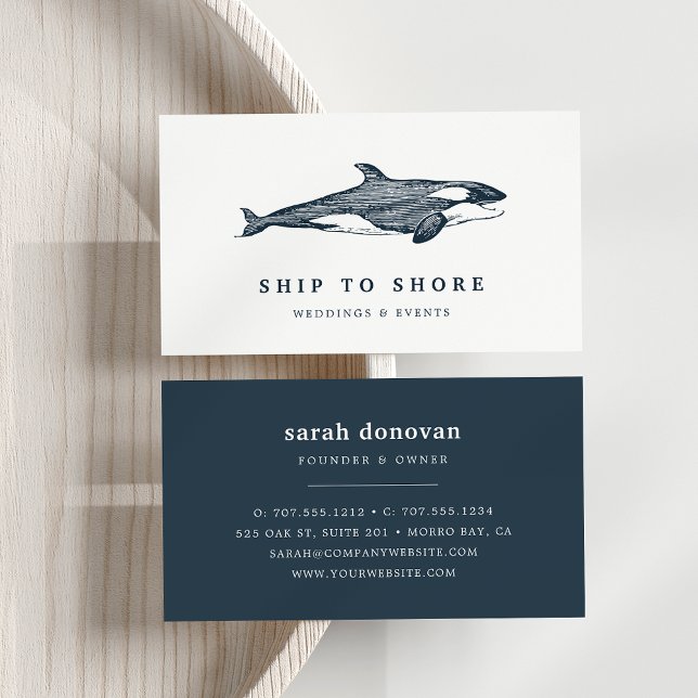 Vintage Whale Business Card (Creator Uploaded)