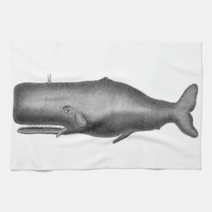 Vintage Whale Tea Towel