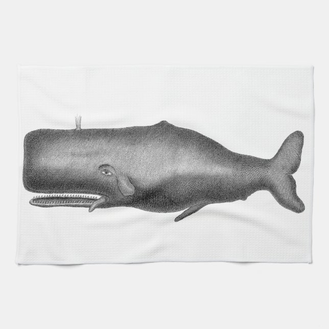 Vintage Whale Tea Towel (Horizontal)