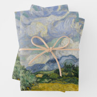 Vintage Wheat Field with Cypresses by Van Gogh