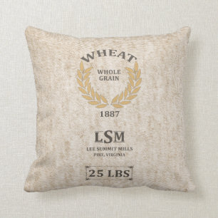 Vintage Wheat Sack Cushion