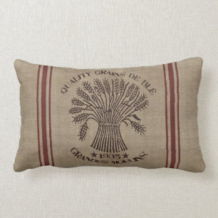 Vintage Wheat Sack Pillow