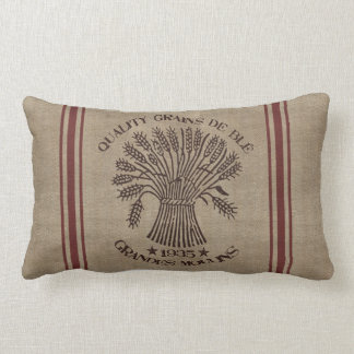 Vintage Wheat Sack Pillow