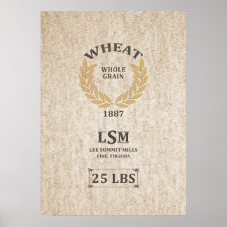 Vintage Wheat Sack Poster
