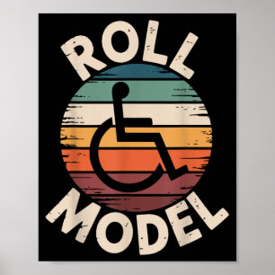 Vintage Wheelchair Funny Rolling Chair Poster