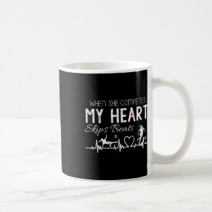 Vintage When She Competes My Heart Skips Beats Mot Coffee Mug
