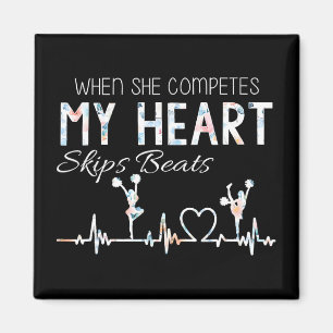 Vintage When She Competes My Heart Skips Beats Mot Magnet