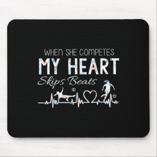 Vintage When She Competes My Heart Skips Beats Mot Mouse Pad