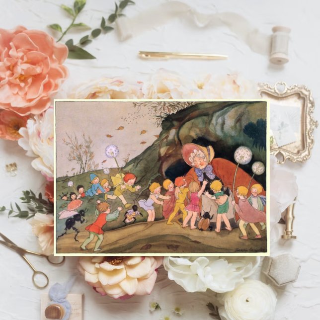 Vintage Whimsical Forest Children Thank You Card (Creator Uploaded)