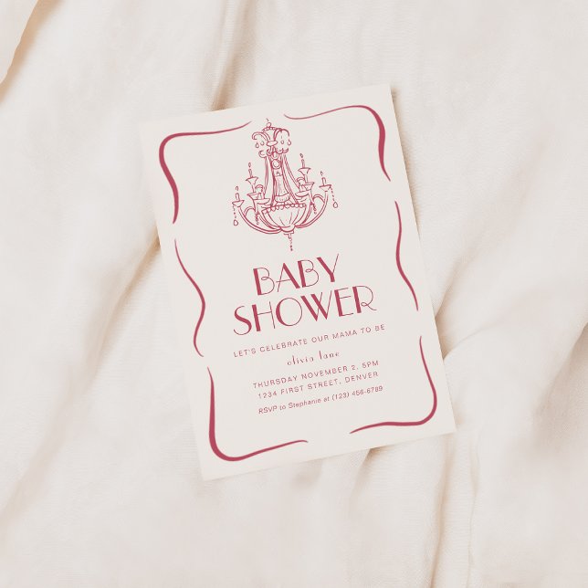 Vintage Whimsical Pink Baby Shower Invite (Creator Uploaded)