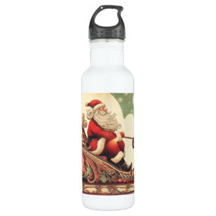 vintage/whimsical/santa/Christmas 710 Ml Water Bottle