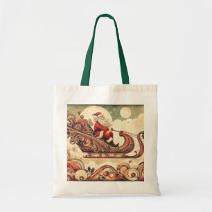 vintage/whimsical/santa/Christmas Tote Bag