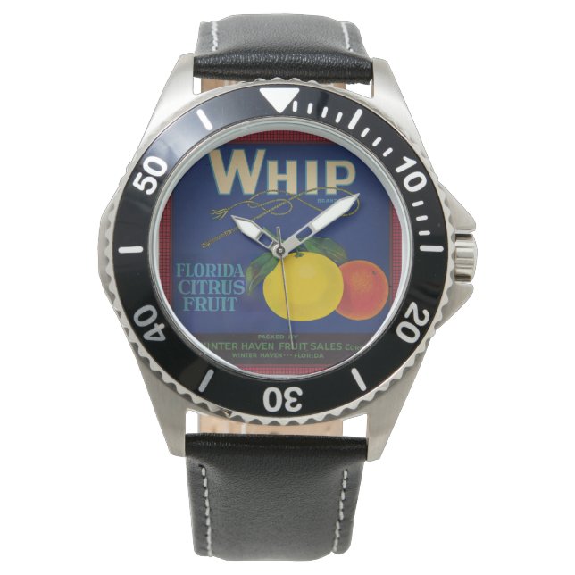 Vintage Whip Citrus Fruit Label  Watch (Front)