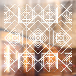 Vintage White Abstract Linear Pattern