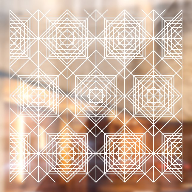 Vintage White Abstract Linear Pattern (Sheet 2)