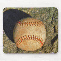 Vintage White Baseball red stitching