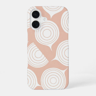 Vintage White Beetroot Slice Pattern iPhone 16 Case