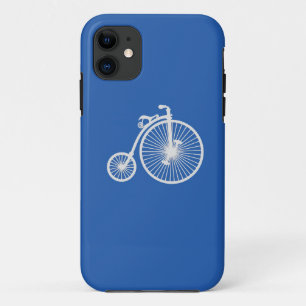 Vintage White Bicycle on Blue iPhone5 Case