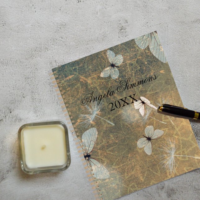 Vintage White Butterflies And Flying Dandelions Planner (Creator Uploaded)