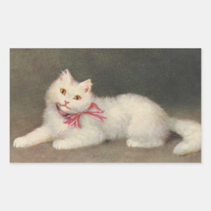 Vintage White Cat by Sophie Sperlich Sticker Sheet