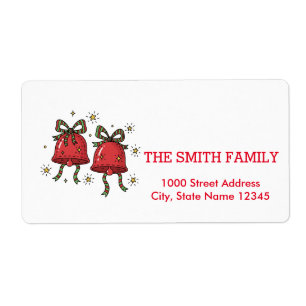 Vintage White Cat Christmas Holiday Label