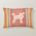 Vintage White Floral Poodle With Roses 