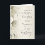 Vintage White Flowers Daughter Birthday Card<br><div class="desc">Birthday card for daughter with soft and pretty vintage white flowers and thoughtful verse.</div>